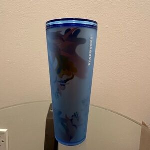 Starbucks 2023 Blue Floral Soft Touch Venti Cold Cup Tumbler
